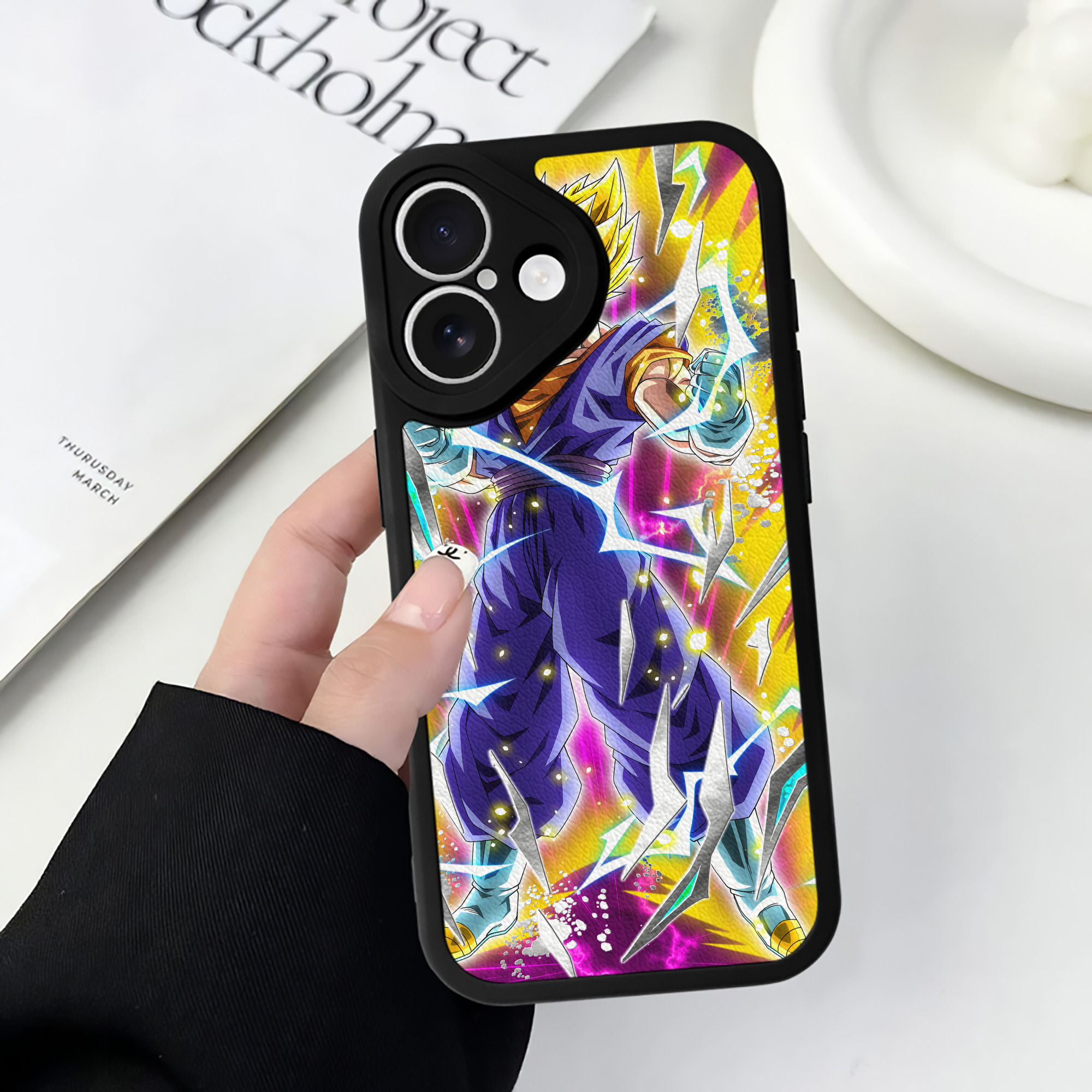 （画像用） ドラゴンボール DRAGON BALL 【iPhone 16シリーズ対応】シリコンスマホケース（レザー調） 材質：シリコン